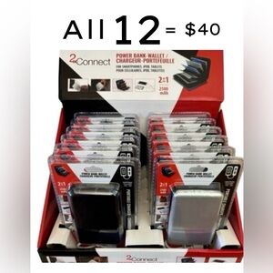 1 Case Power Bank-Wallets- brand- new factory sealed!